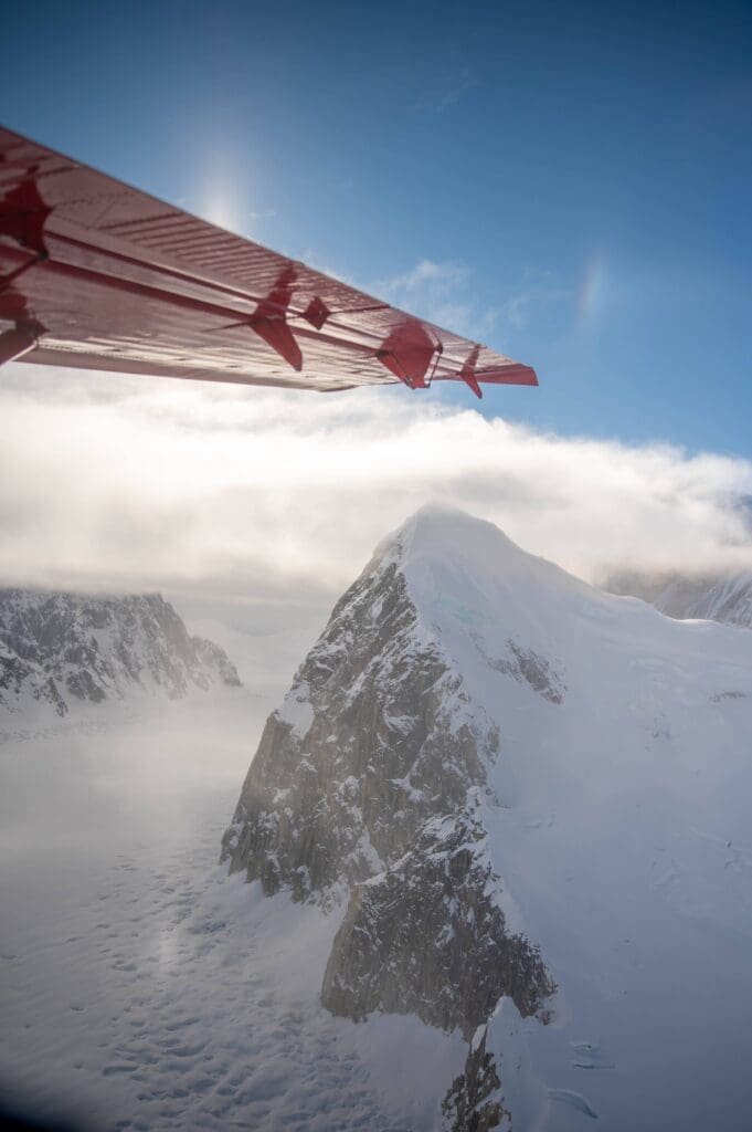 beautiful views from bush plane on the way to denali glacier