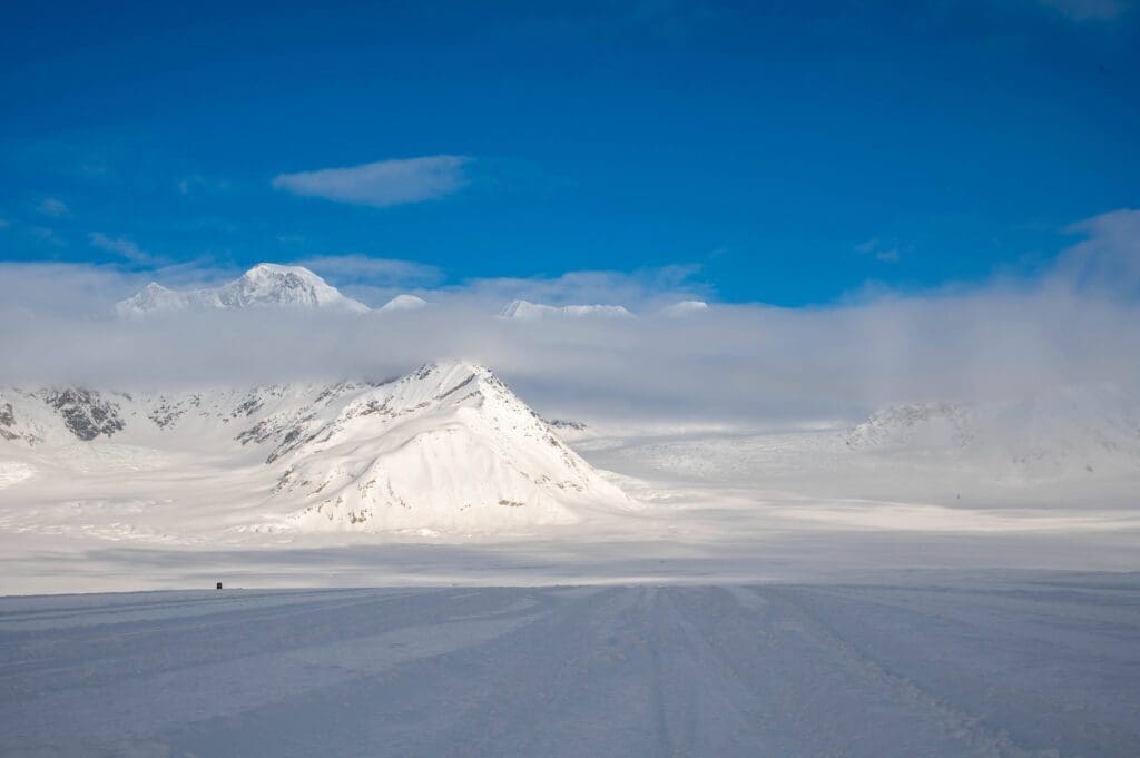 Denali glacier is the perfect place for  an elopement or proposal